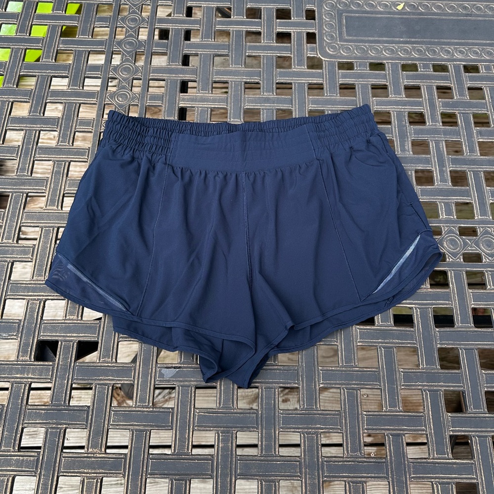 Navy Lululemon hotty hot shorts